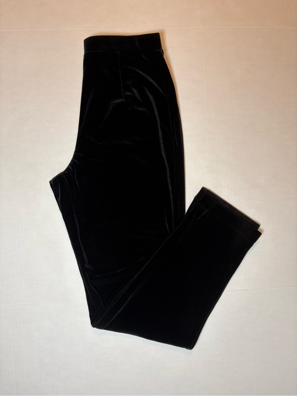 Chicos black velour dress pants size M